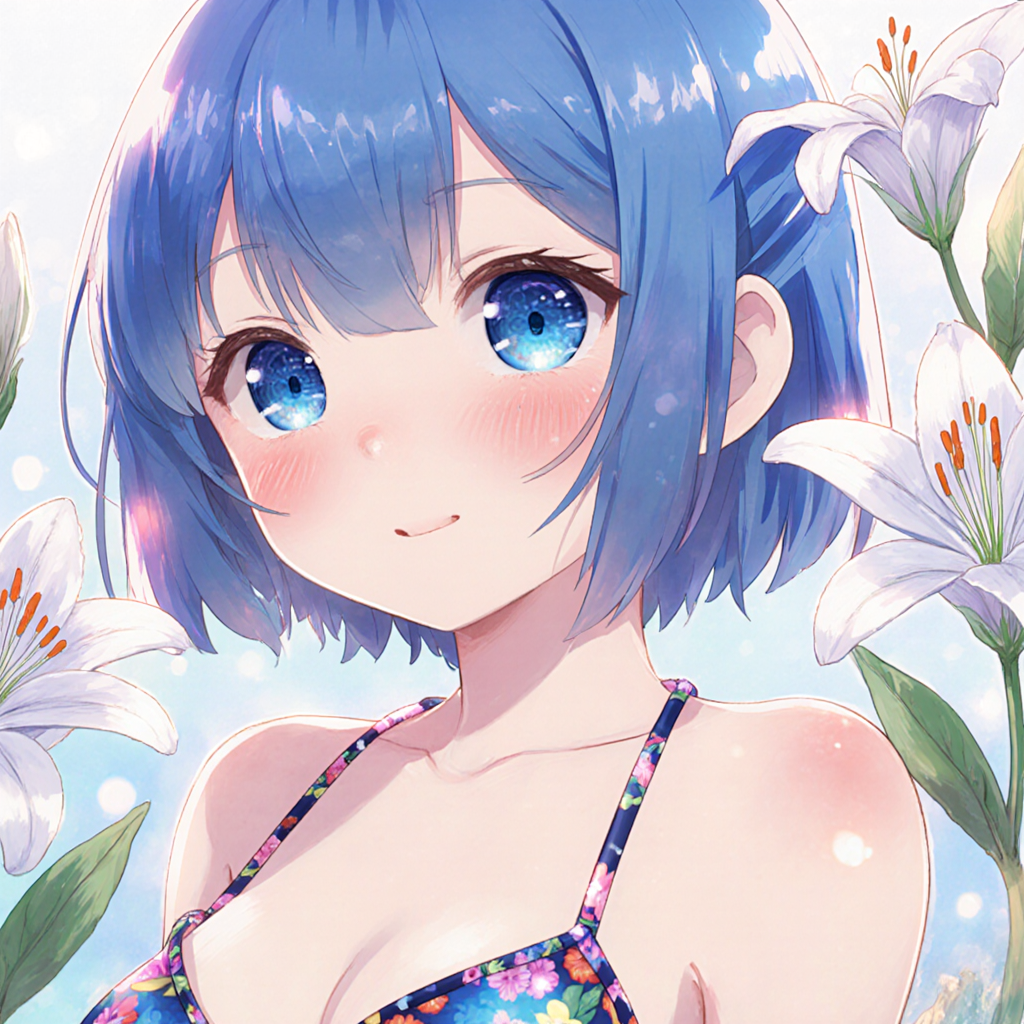 Flux-Krea AI generated artwork comparison - Rem from Re:Zero - Starting Life in Another World, adorable anime female character, short bob - cut ...