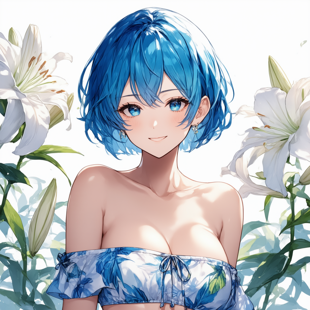 Stable-Diffusion-3.5 AI generated artwork comparison - Rem from Re:Zero - Starting Life in Another World, adorable anime female character, short bob - cut ...